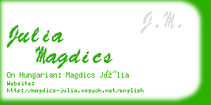 julia magdics business card